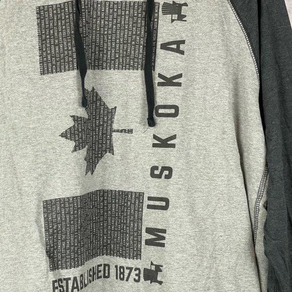 River Wear Muskoka Canada Gray Maple Leaf Hoodie Size XL - Picture 5 of 10